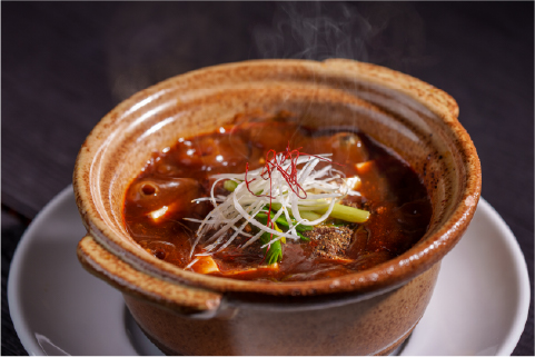 二種の山椒と自家製辣油香る四川式麻婆豆腐